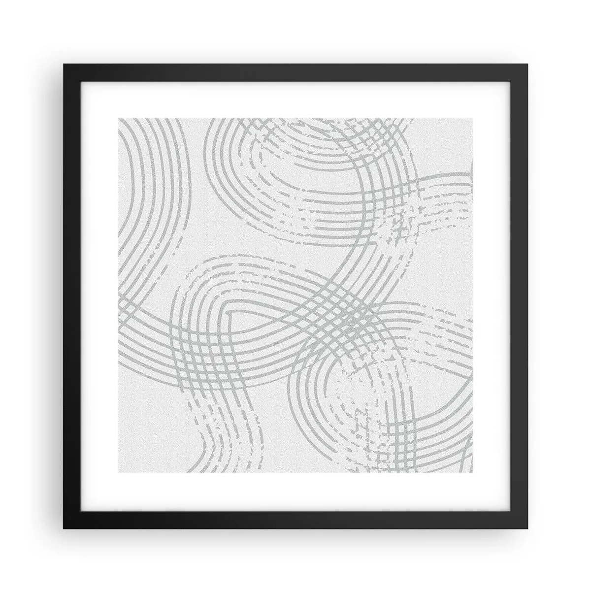 Plakat w czarnej ramie - Nie ma prostej drogi - 40x40 cm