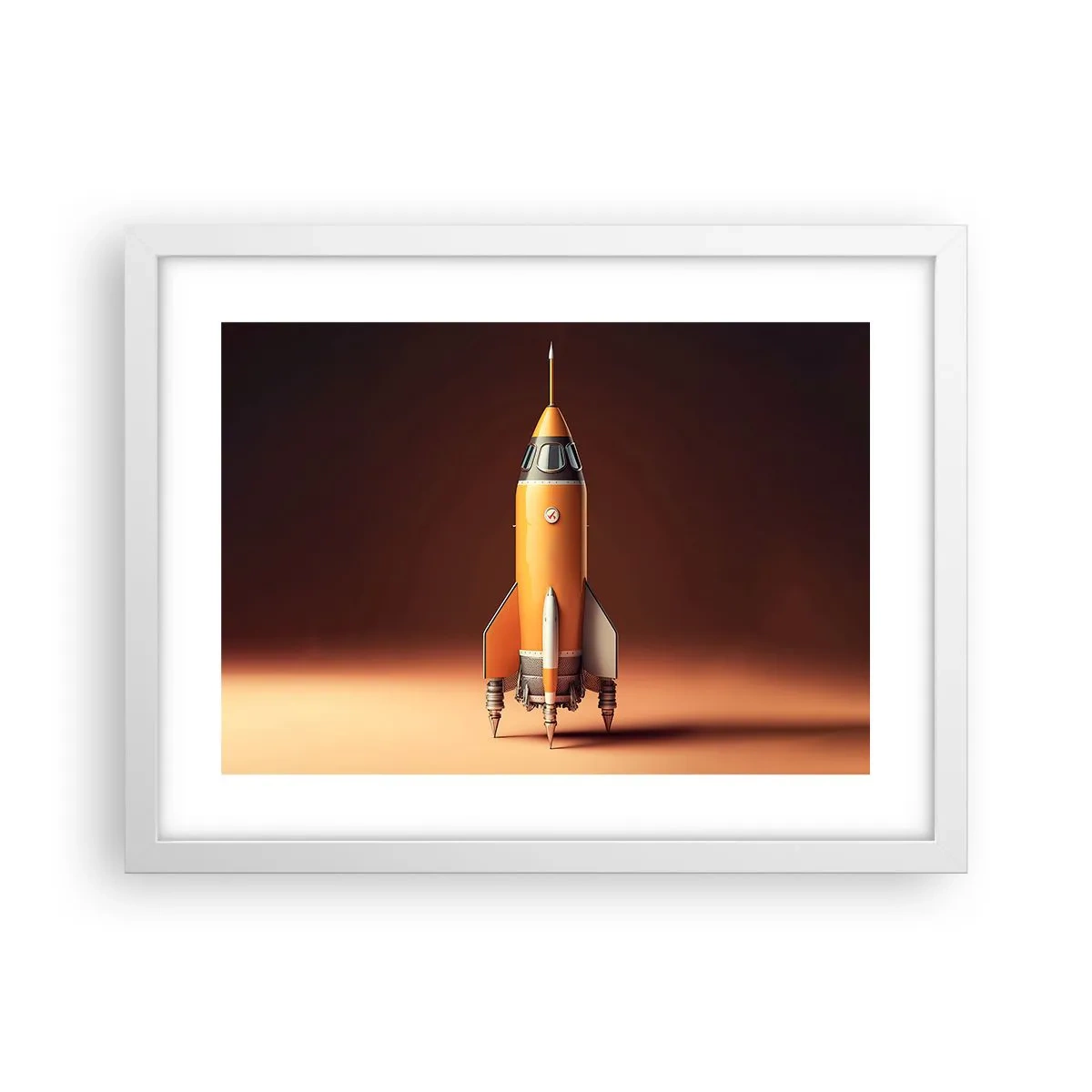 Plakat w białej ramie - Zaczyna się od marzenia - 40x30 cm