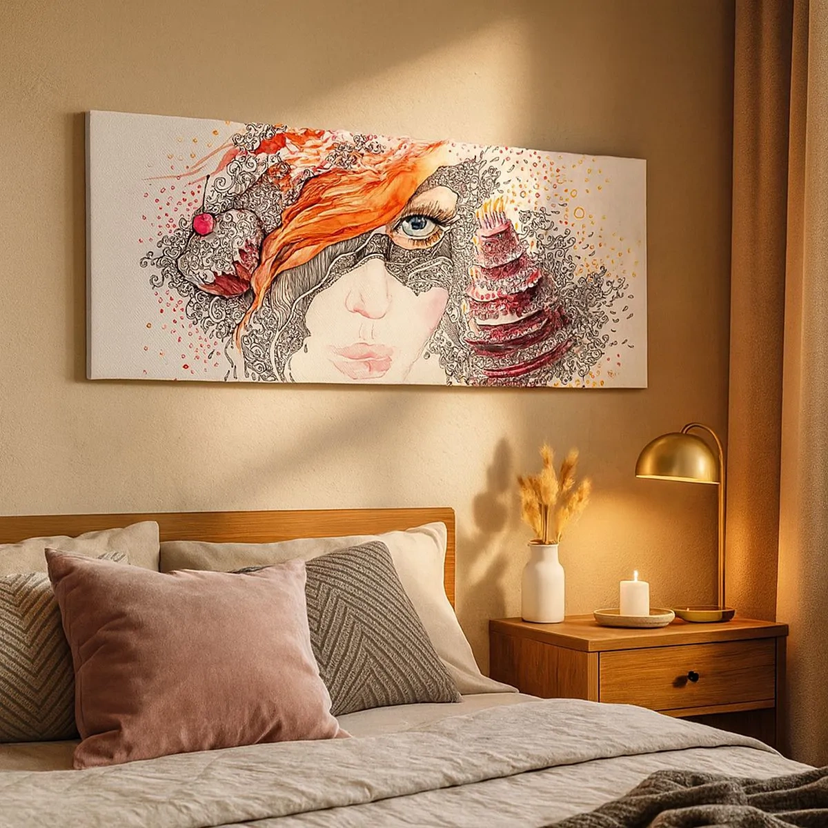 Obraz na płótnie - Z nią codziennie jest święto - 100x40 cm