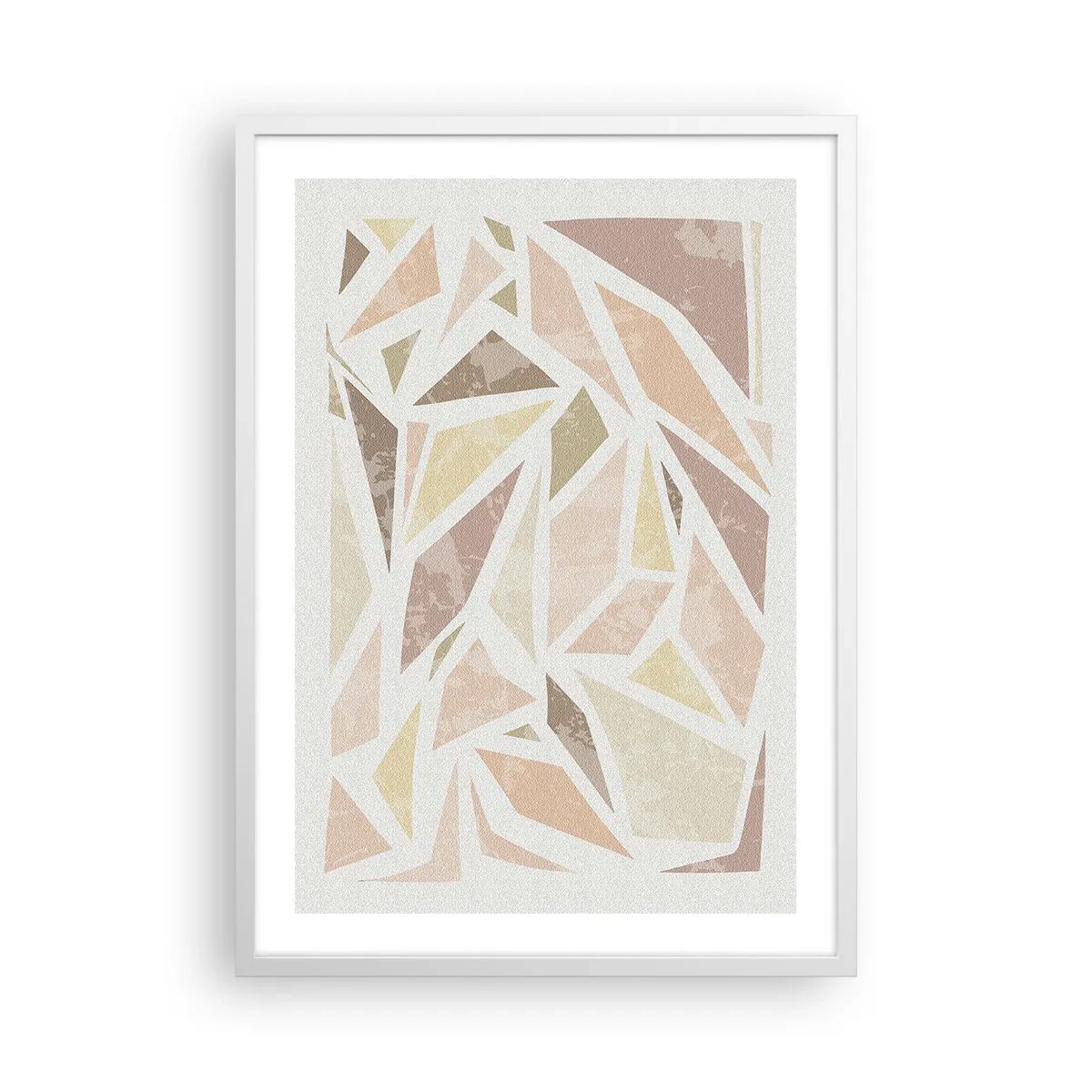 Plakat w białej ramie - Kompozycja witrażowa - 50x70 cm