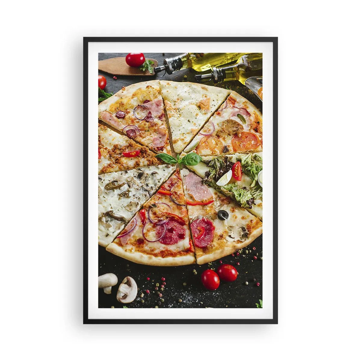 Plakat w czarnej ramie - Wachlarz smaków - 61x91 cm