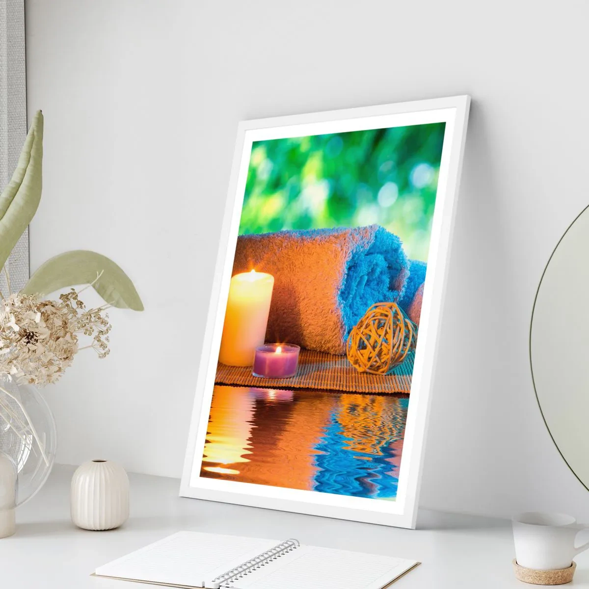 Plakat w białej ramie - Czas dla ciała - 30x40 cm