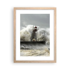 Plakat w ramie jasny dąb - Gniew oceanu - 30x40 cm