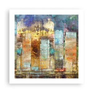 Plakat - Słoneczna metropolia - 50x50 cm