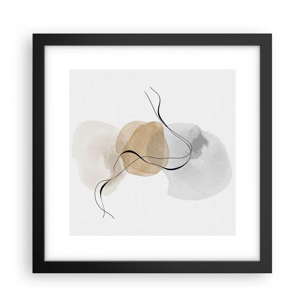 Plakat w czarnej ramie - Powietrzne paciorki - 30x30 cm