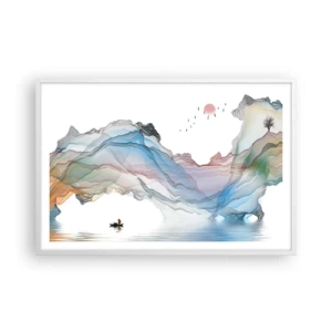 Plakat w białej ramie - Ku kryształowym górom - 91x61 cm