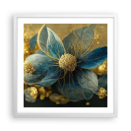 Plakat w białej ramie - Zakwitnąć złotem - 50x50 cm