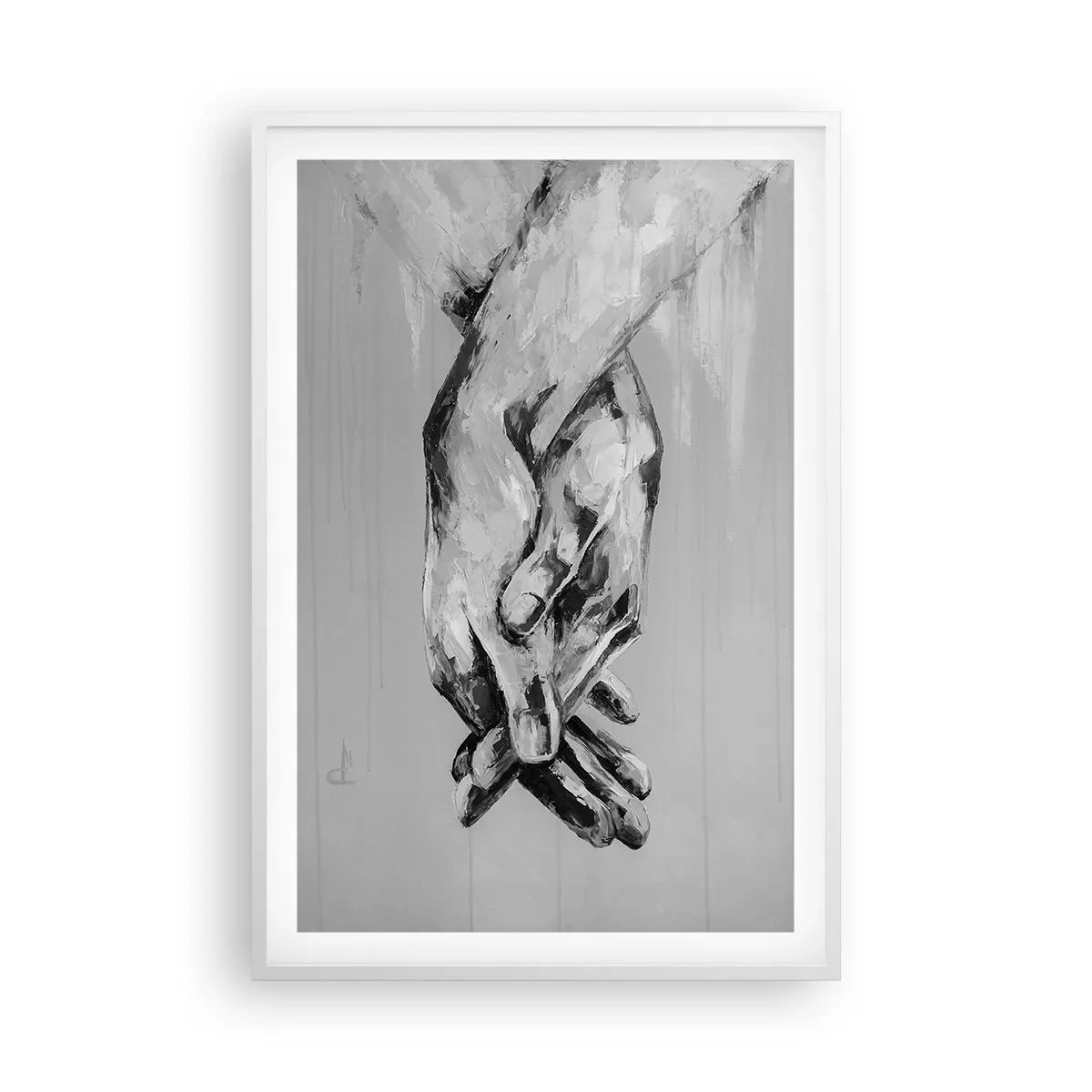 Plakat w białej ramie - Początek… - 61x91 cm