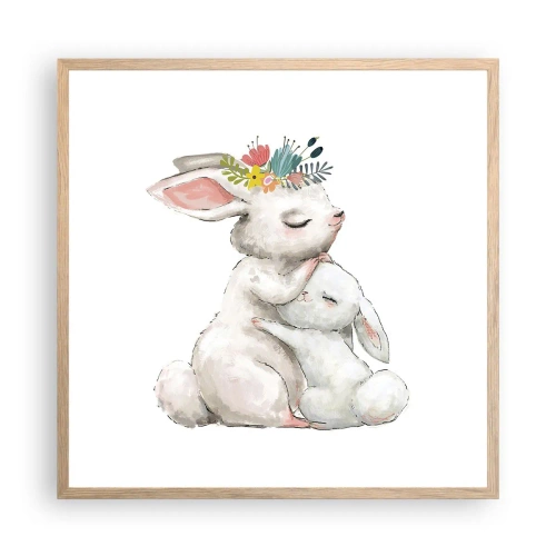 Plakat w ramie jasny dąb - Nie ma jak u mamy - 60x60 cm