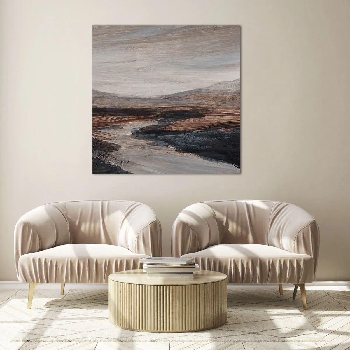 Obraz na szkle -  Spokojna dolina - 50x50 cm