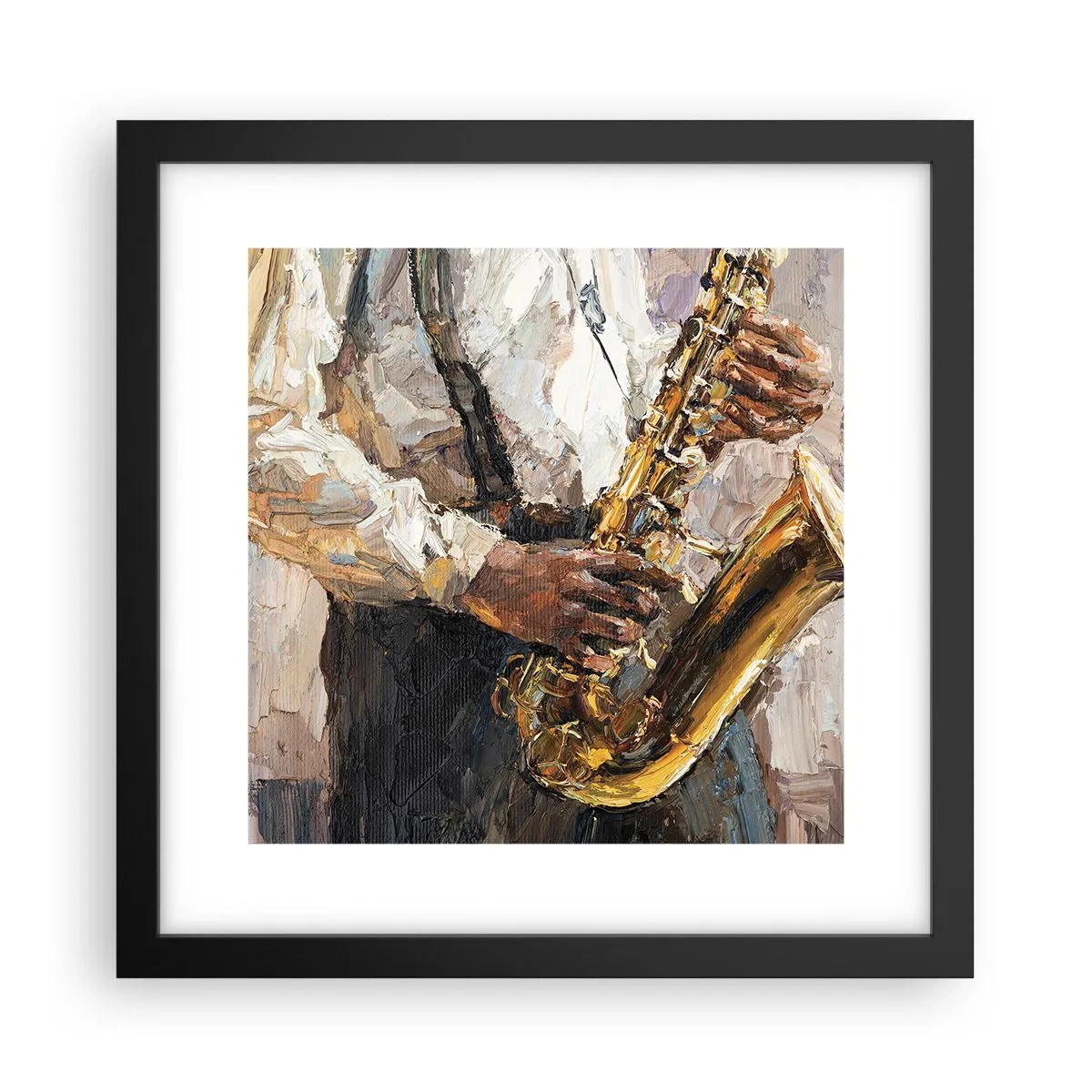 Plakat w czarnej ramie - Czas na solo - 30x30 cm