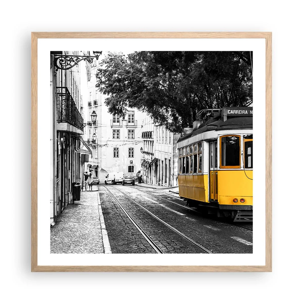 Plakat w ramie jasny dąb - I fado w tle - 60x60 cm