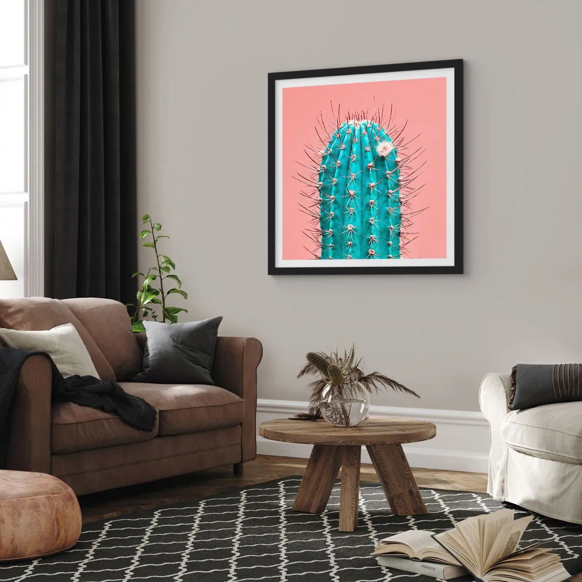 Plakat w czarnej ramie - Tylko patrz - 60x60 cm