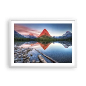 Plakat w białej ramie - Żar i chłód - 70x50 cm