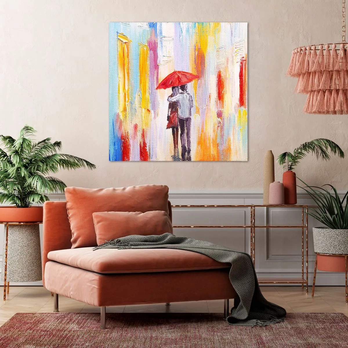 Obraz na płótnie - Niech pada dalej - 60x60 cm