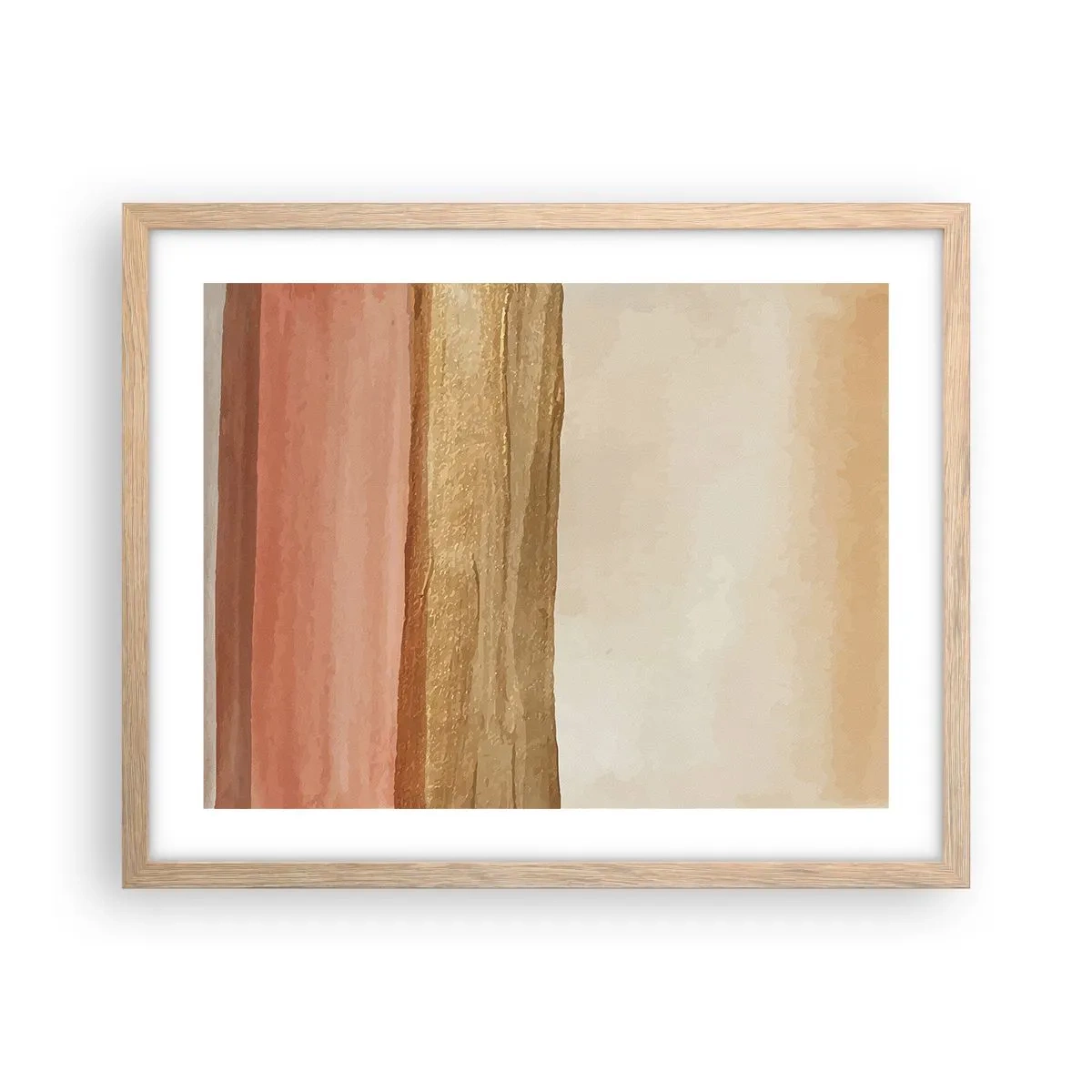Plakat w ramie jasny dąb - Kompozycja wertykalna - 50x40 cm