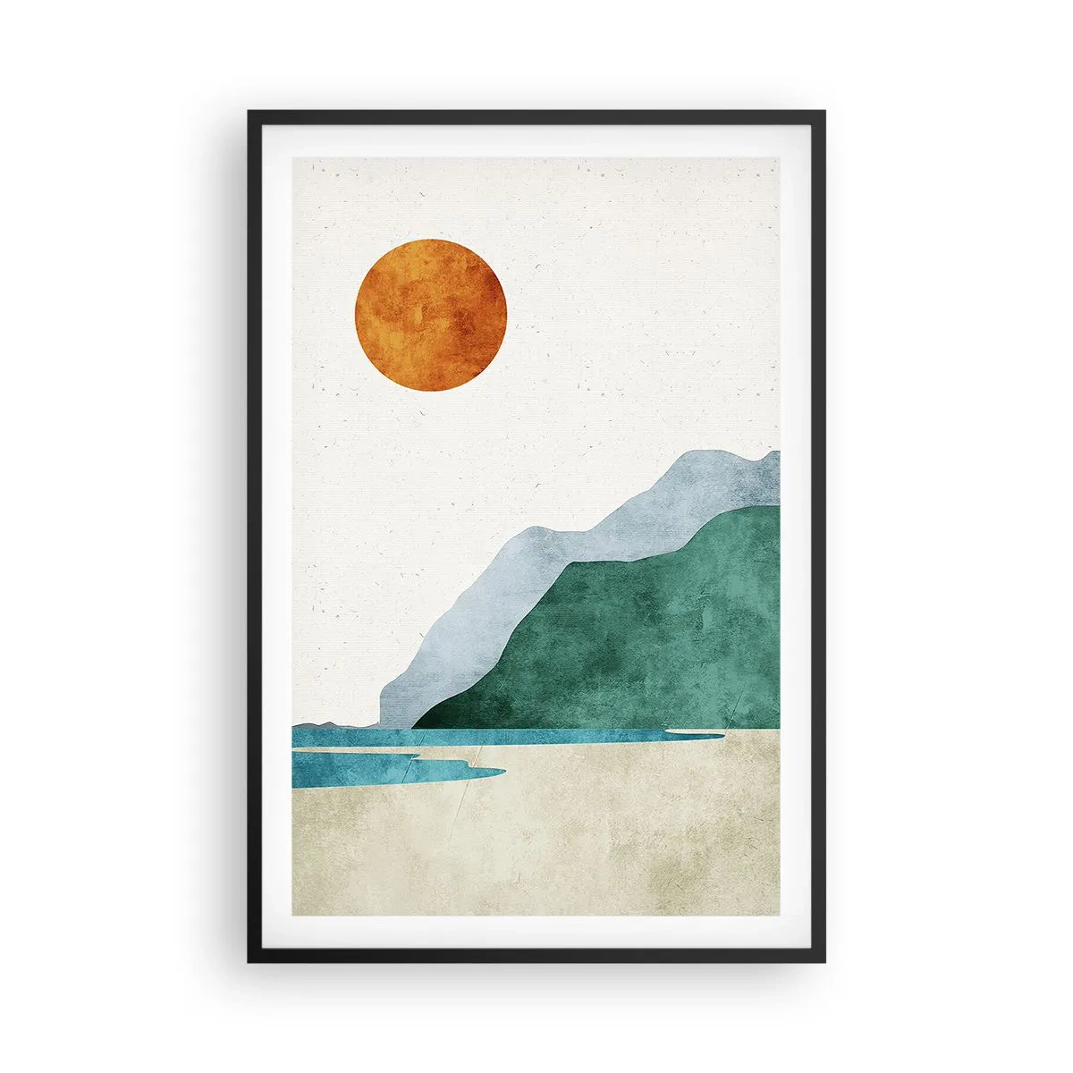 Plakat w czarnej ramie - Pejzaż jak należy - 61x91 cm