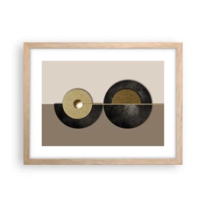 Plakat w ramie jasny dąb - Wariacje wokół koła - 40x30 cm