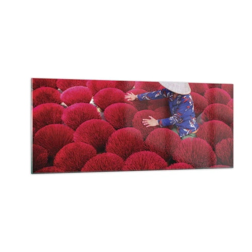 Obraz na szkle - Na ryżowym polu - 100x40 cm