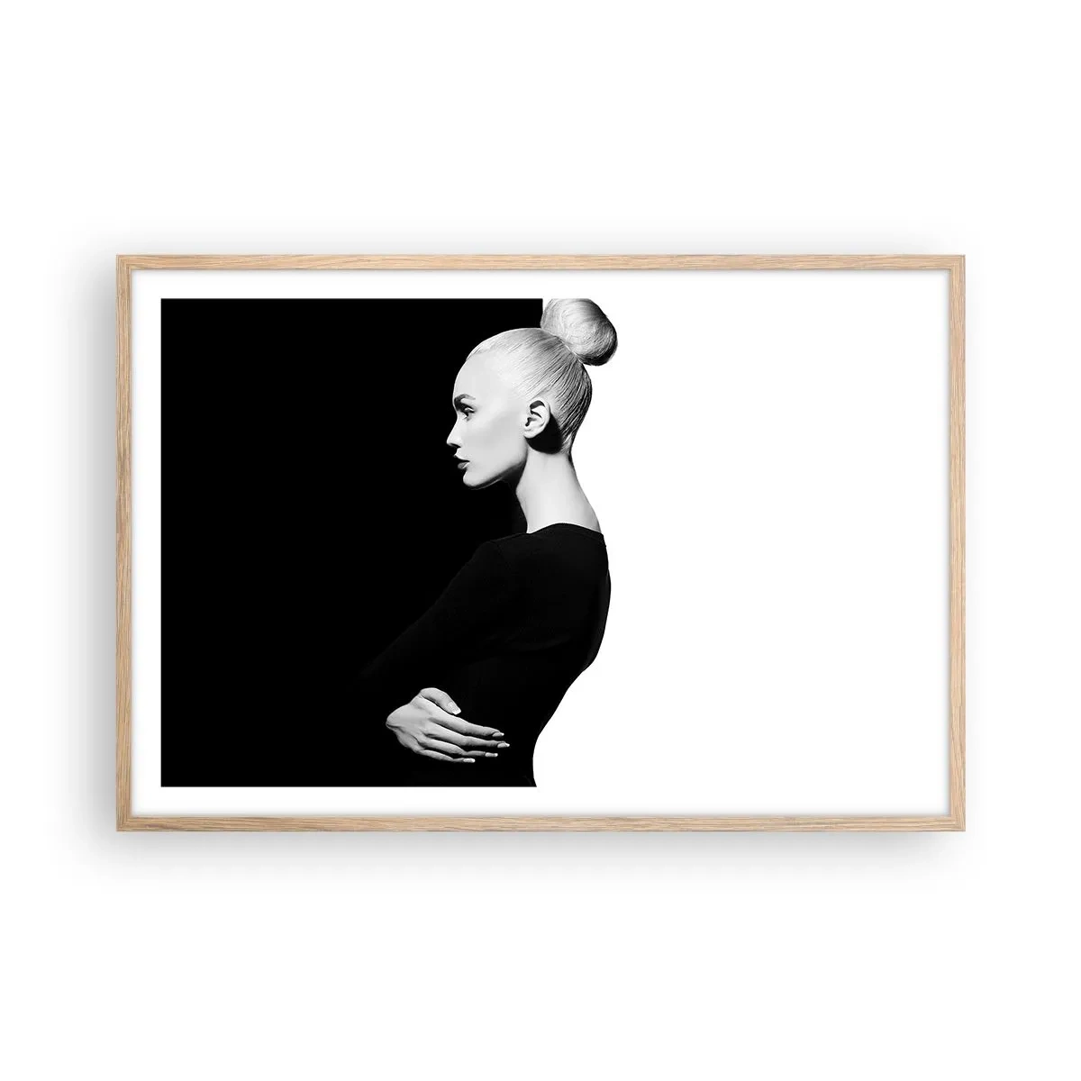 Plakat w ramie jasny dąb - Po prostu kobieta - 91x61 cm