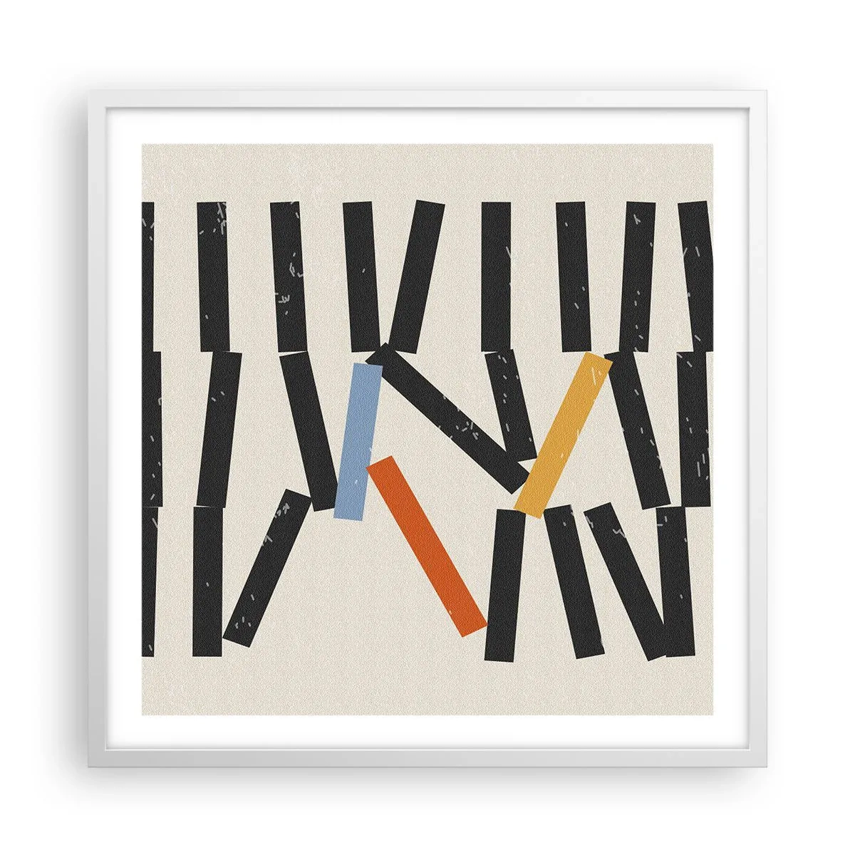 Plakat w białej ramie - Domino – kompozycja - 60x60 cm