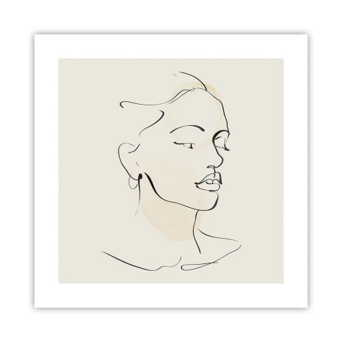 Plakat - Pewną kreską - 40x40 cm