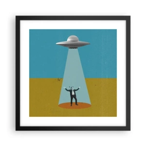 Plakat w czarnej ramie - Bliskie spotkanie - 40x40 cm