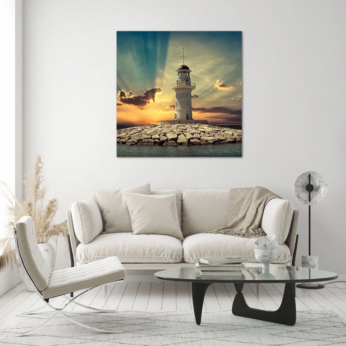 Obraz na szkle - Światło - Dobro - Piękno - 60x60 cm