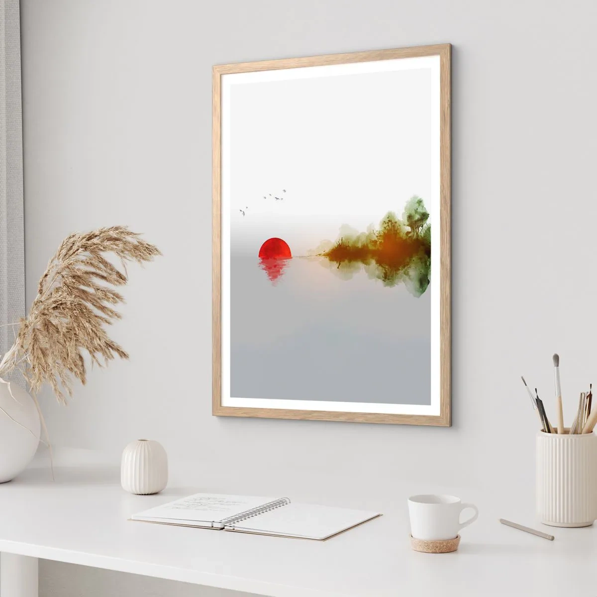 Plakat w ramie jasny dąb - Obietnica spokoju - 61x91 cm