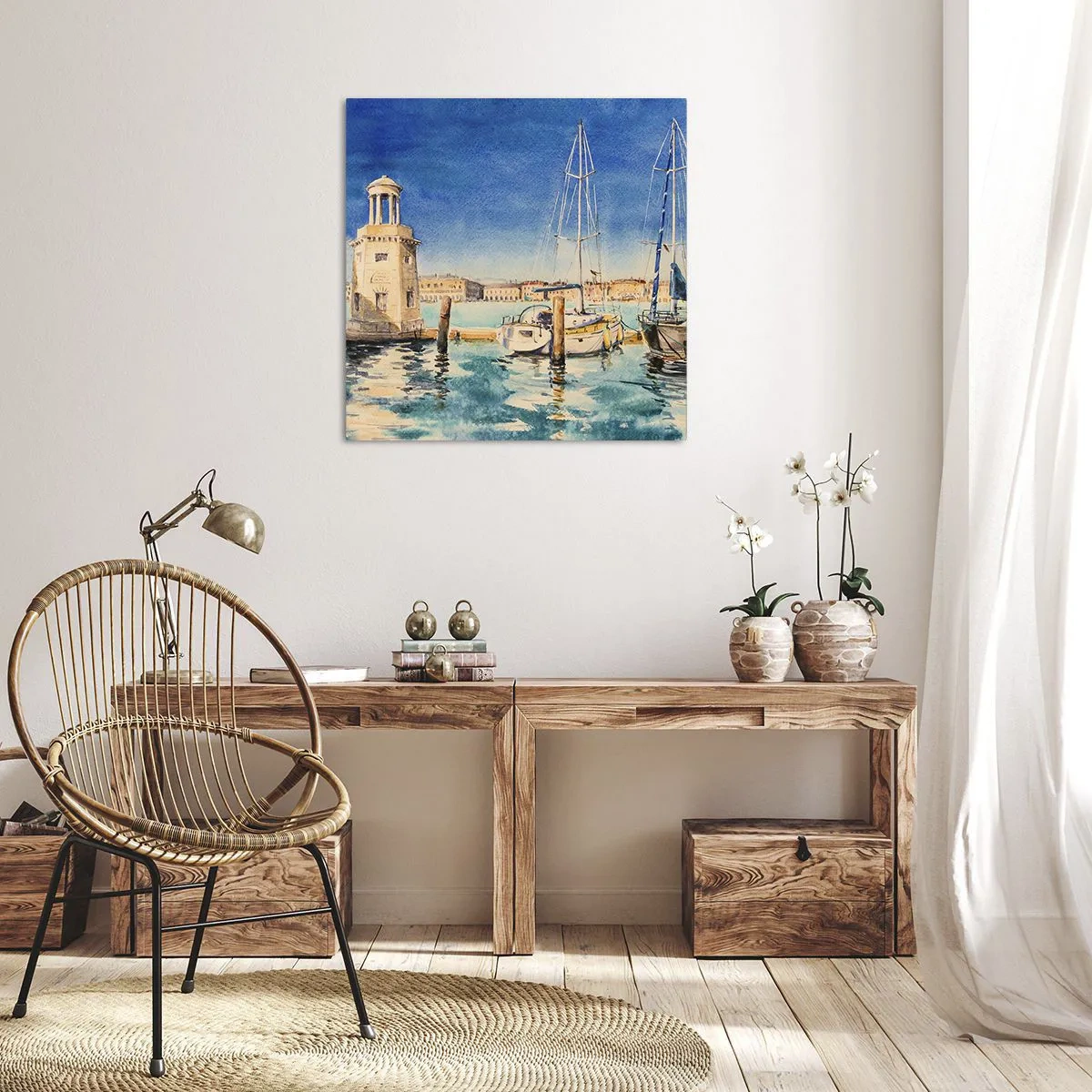 Obraz na płótnie - Słoneczna laguna - 70x70 cm