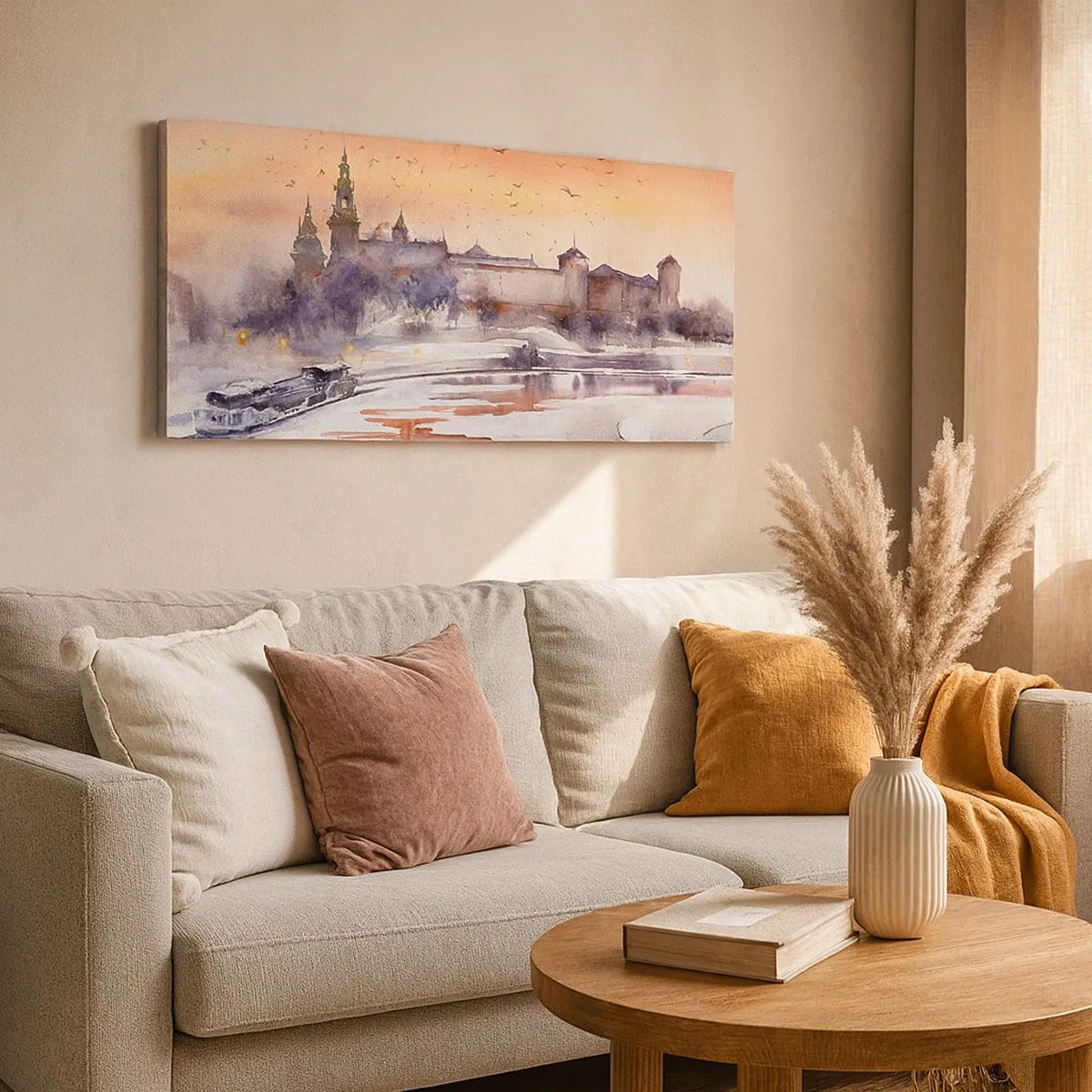 Obraz na płótnie - Królewski zachód słońca - 100x40 cm