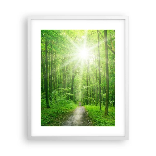Plakat w białej ramie - Zielona katedra - 40x50 cm