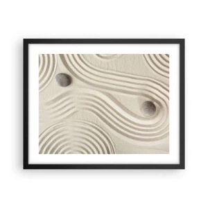 Plakat w czarnej ramie - Dotyk ciepła - 50x40 cm