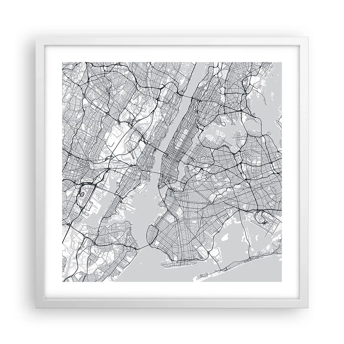Plakat w białej ramie - Anatomia metropolii - 50x50 cm
