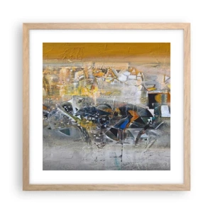 Plakat w ramie jasny dąb - Wszystko się poukłada - 40x40 cm