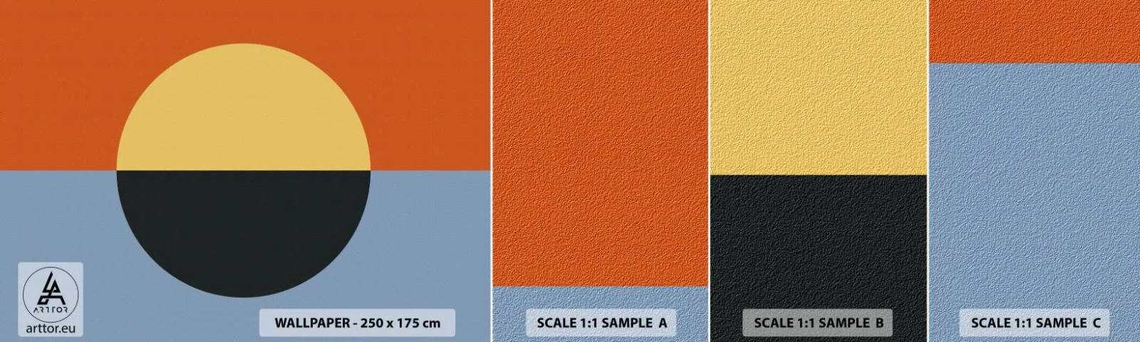 Fototapeta Próbka Samoprzylepna Deluxe Sticker - Kompozycja ciepła i chłodu - Abstrakcja, Sztuka, Grafika - 100x30 cm