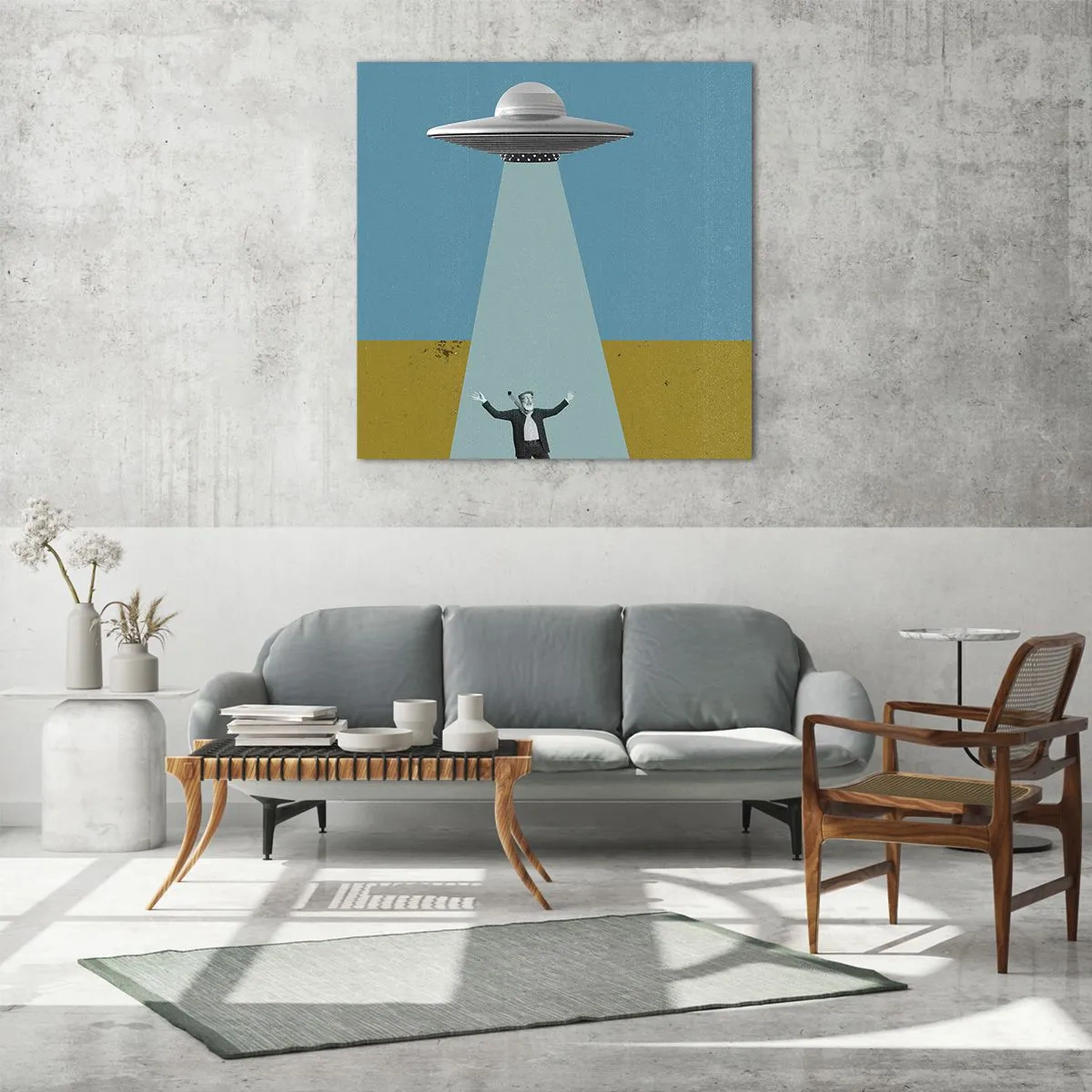 Obraz na szkle - Bliskie spotkanie - 60x60 cm