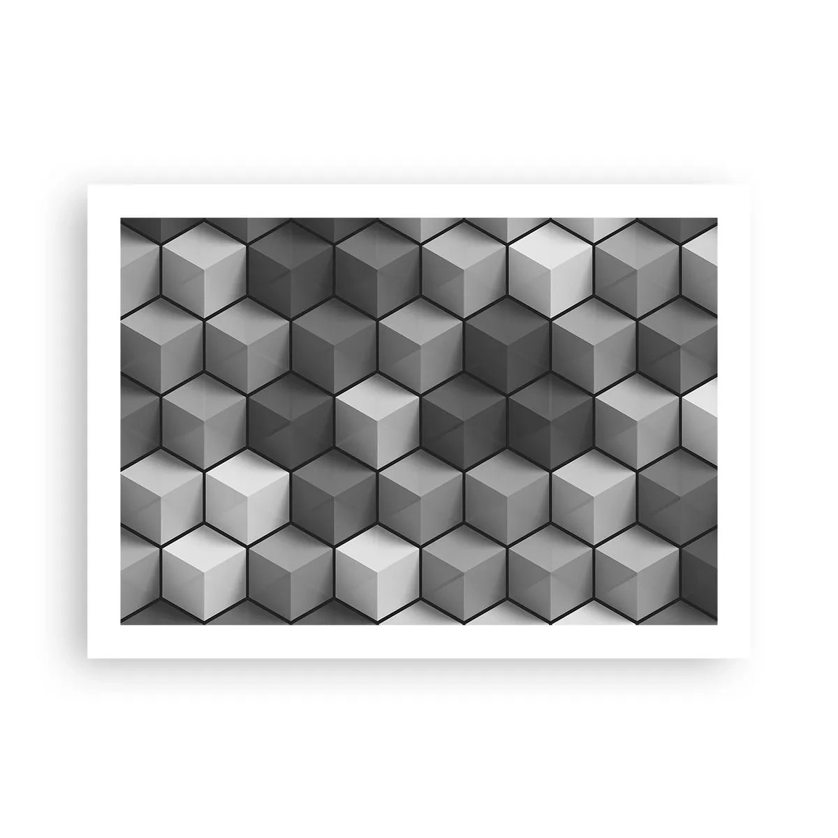 Plakat - Kubistyczna układanka - 70x50 cm