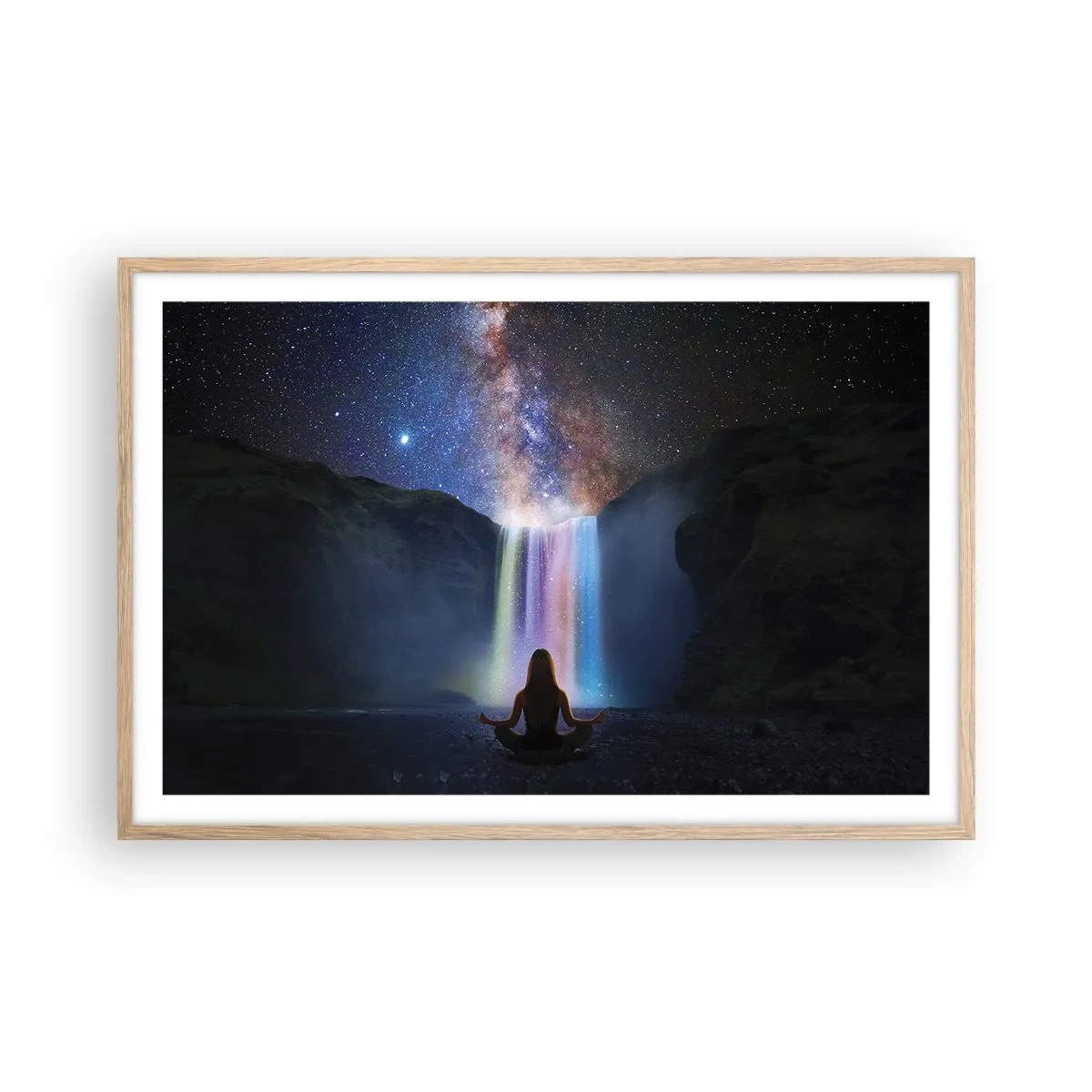 Plakat w ramie jasny dąb - Absolutna harmonia - 91x61 cm