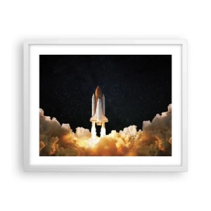 Plakat w białej ramie - Ad astra! - 50x40 cm