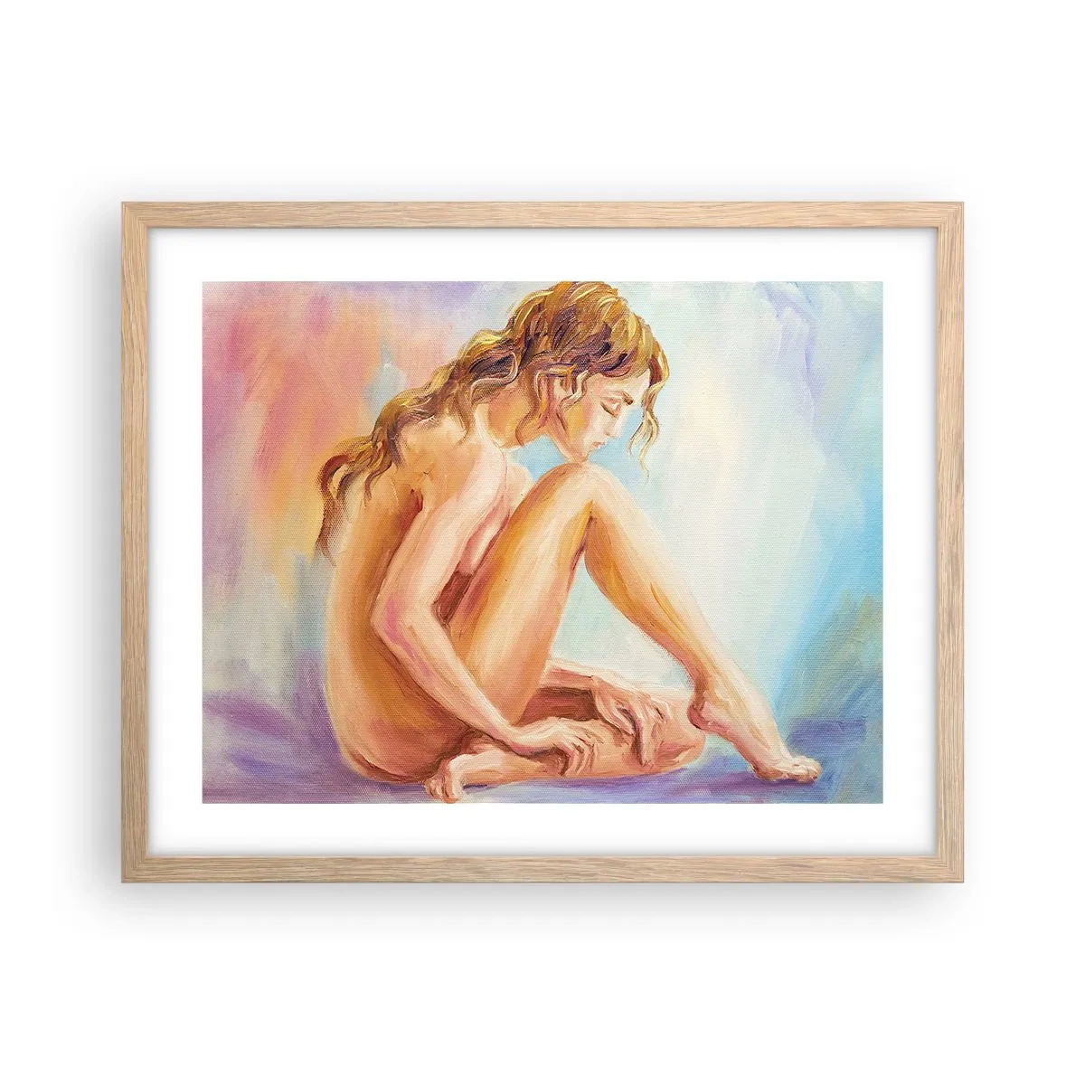 Plakat w ramie jasny dąb - Akt młodości - 50x40 cm