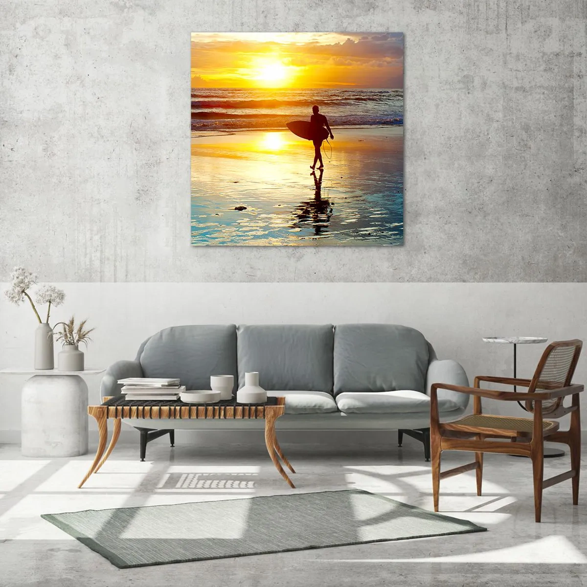 Obraz na szkle - Powrót wojownika - 30x30 cm