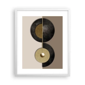 Plakat w białej ramie - Wariacje wokół koła - 40x50 cm