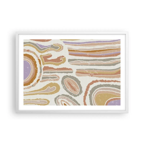 Plakat w białej ramie - Barwne przekroje - 70x50 cm