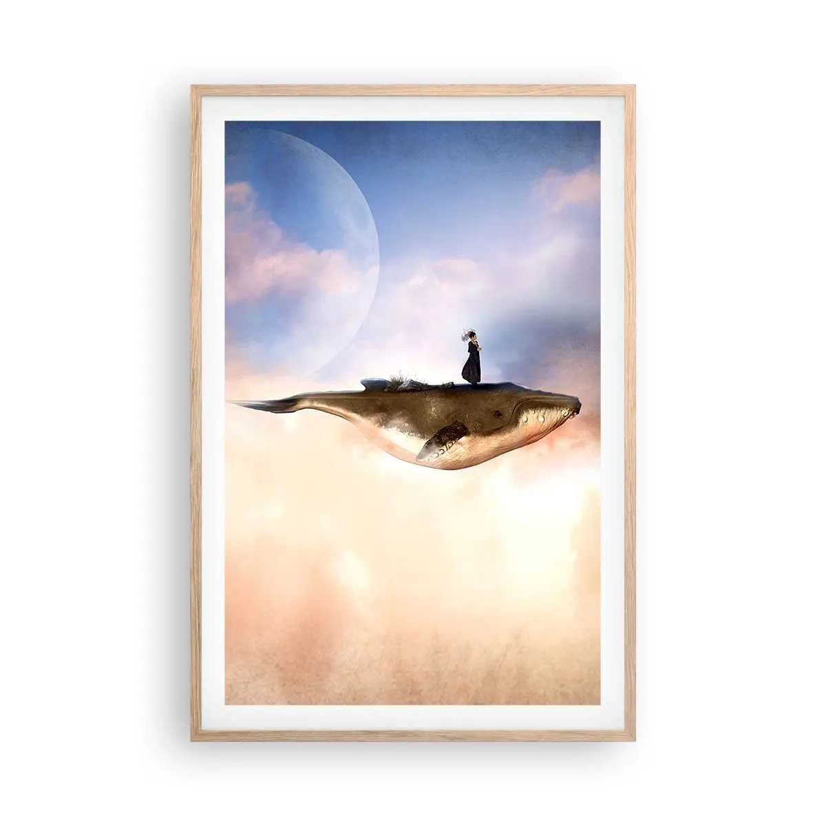 Plakat w ramie jasny dąb - Nadrealna podróż - 61x91 cm