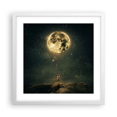 Plakat w białej ramie - Jeden taki, co ukradł Księżyc - 40x40 cm