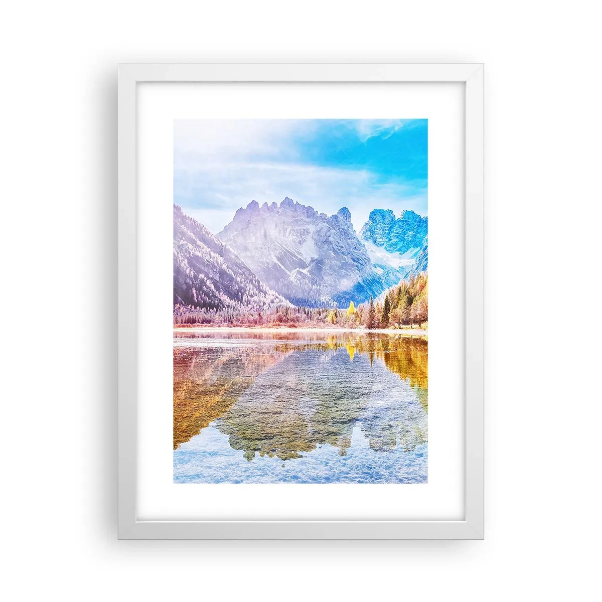 Plakat w białej ramie - A w górach już jesień - 30x40 cm