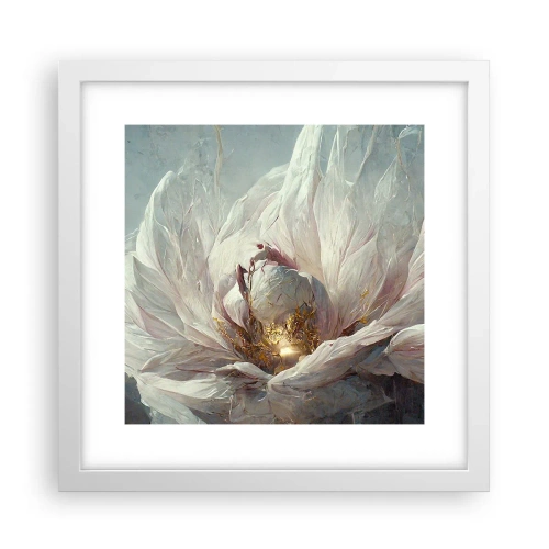 Plakat w białej ramie - Rozkwita raz na sto lat - 30x30 cm