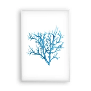 Plakat w białej ramie - Morski filigran - 61x91 cm