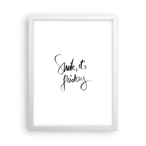 Plakat w białej ramie - Prawdziwa radość - 30x40 cm